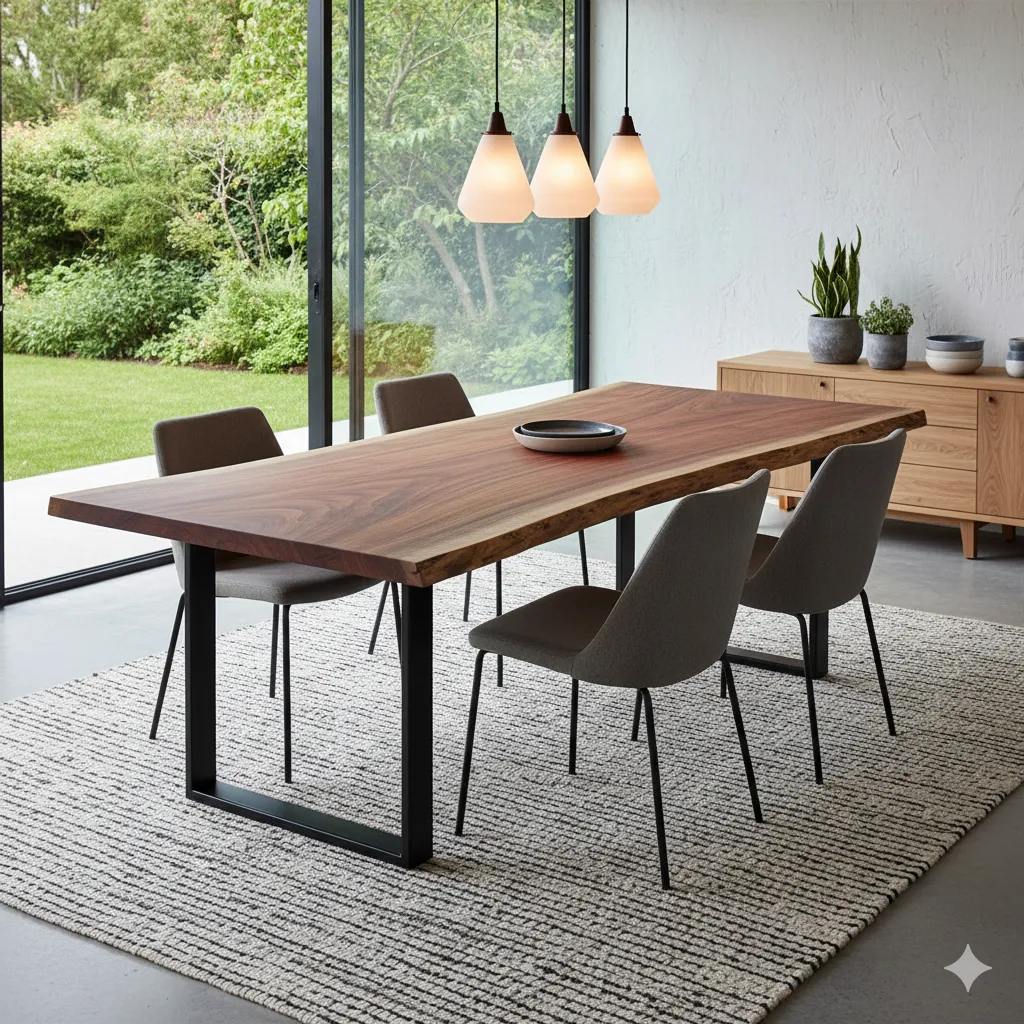 Live Edge Walnut Dining Table